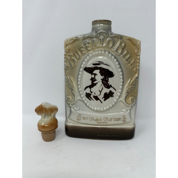 Vintage Buffalo Bill Cody McCormick Whiskey Decanter Wild West Ceramic Buffalo - Picture 4 of 5